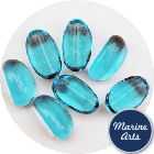 Craft Pack - Glass Stones - Turquoise Blue